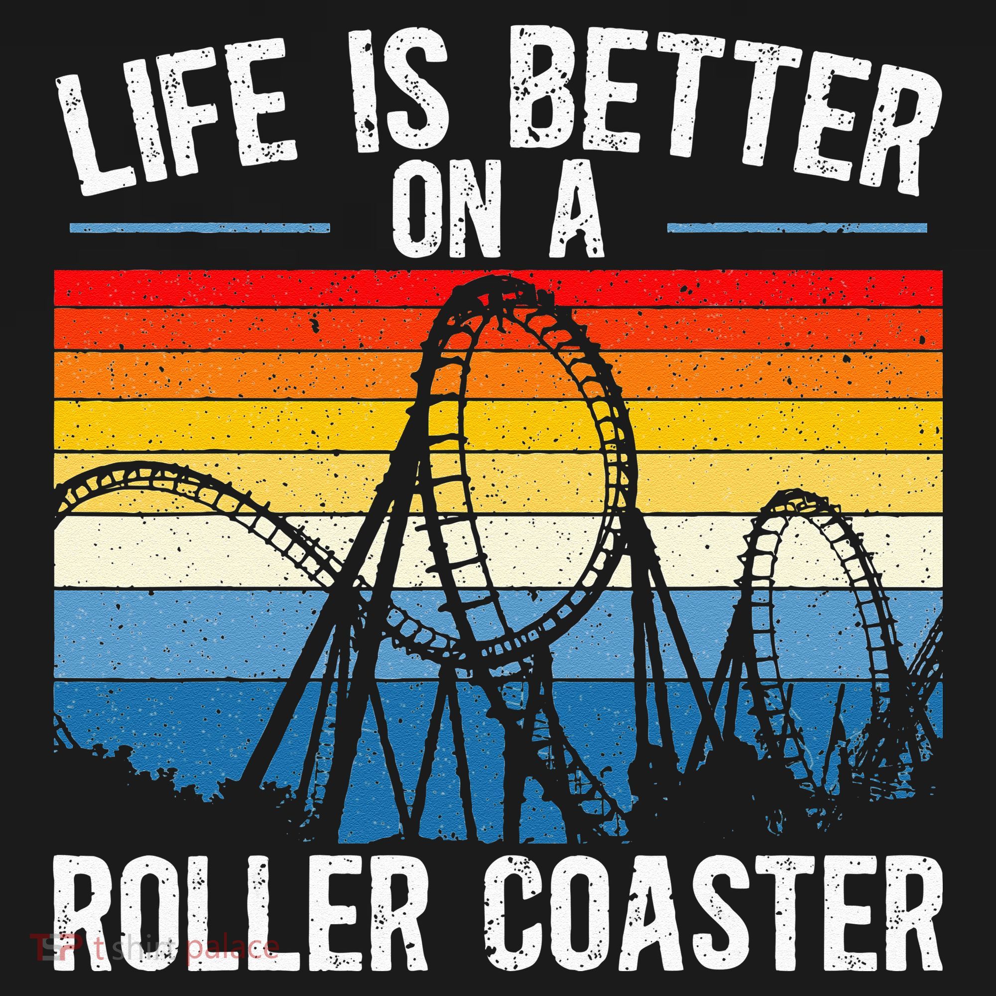 Life Is Better On A Roller Coaster Rollercoaster USA-Made Doggie Bandana