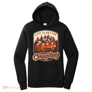 Life Is Better When You're Camping Vintage Women's Hoodie