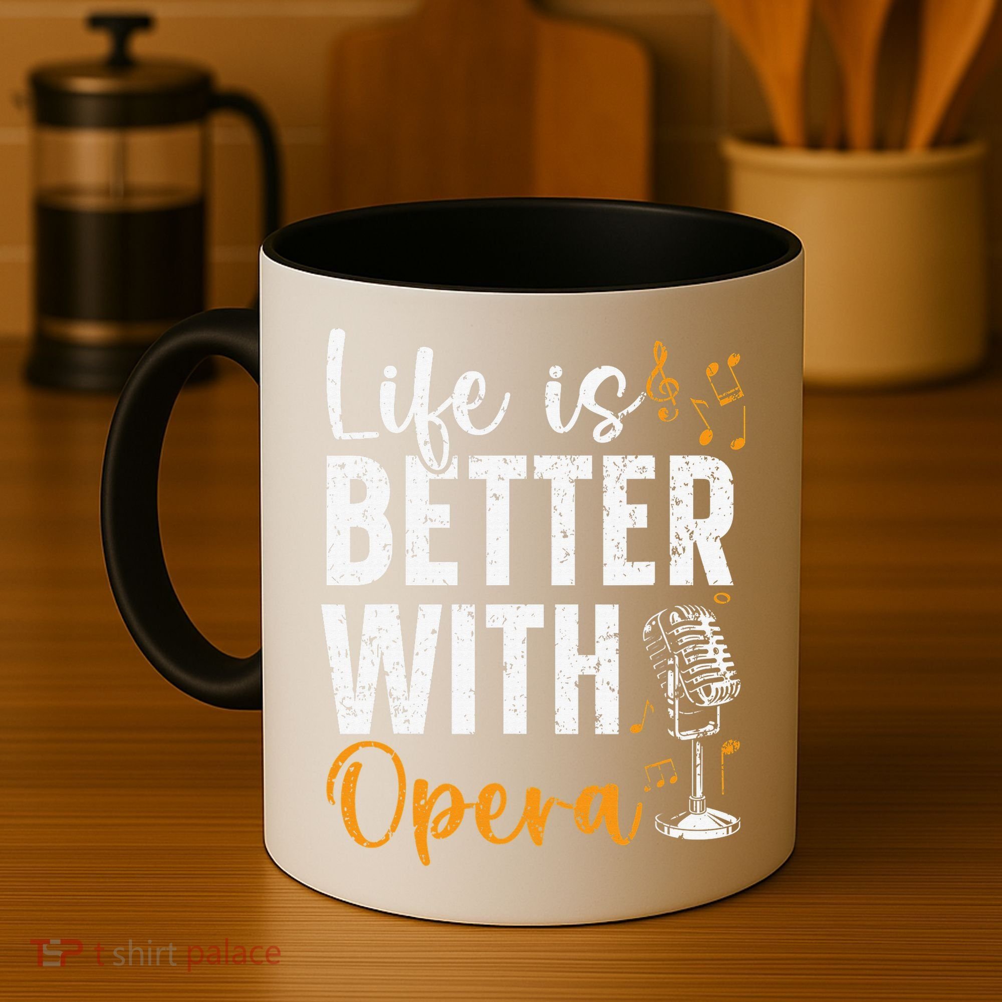 Life Is Better With Opera Music Voice Theater Opera Singer Coffee Mug