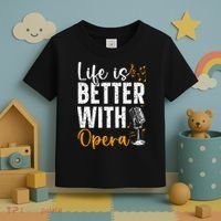 Life Is Better With Opera Music Voice Theater Opera Singer Toddler T-Shirt thumb 3