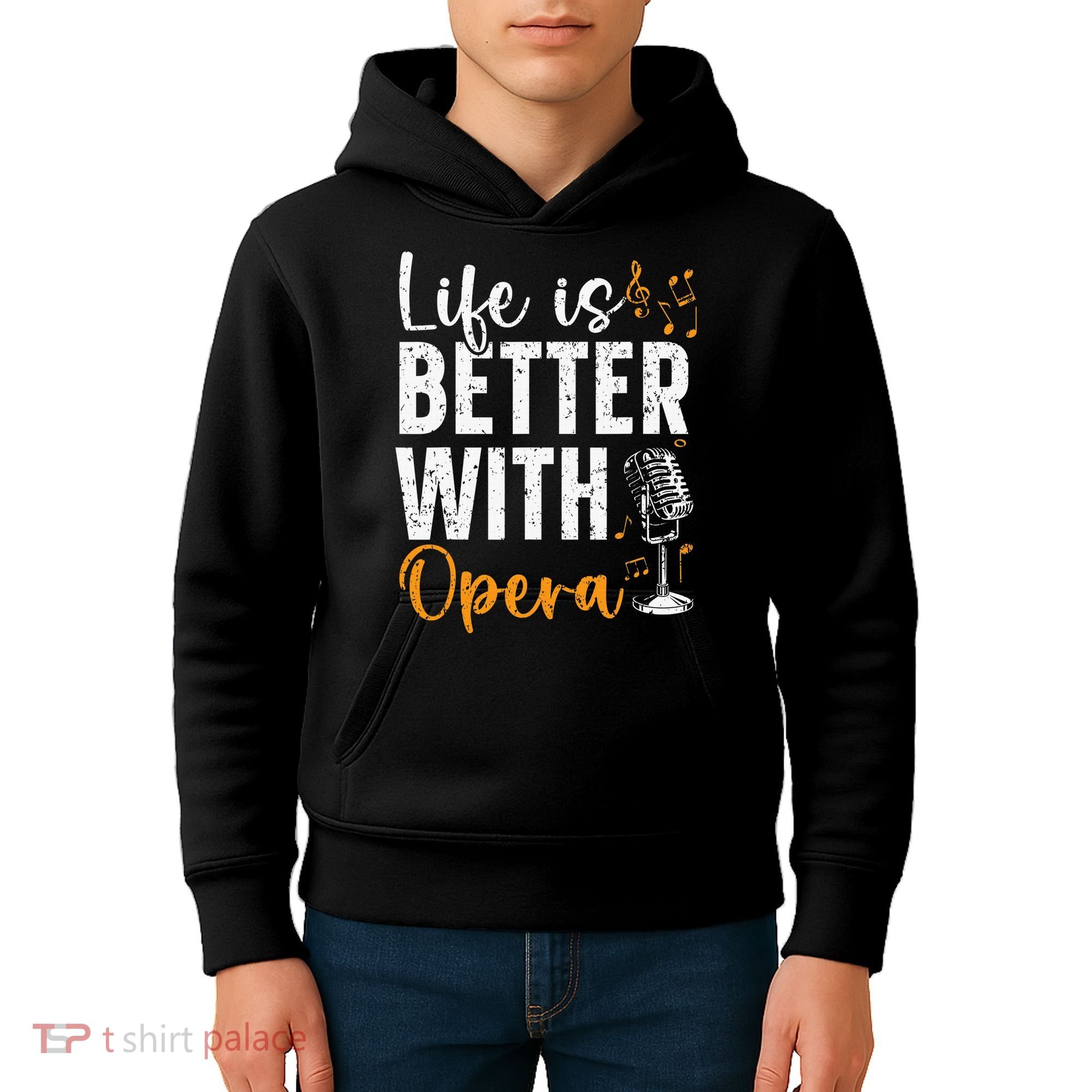 Life Is Better With Opera Music Voice Theater Opera Singer Kids Hoodie