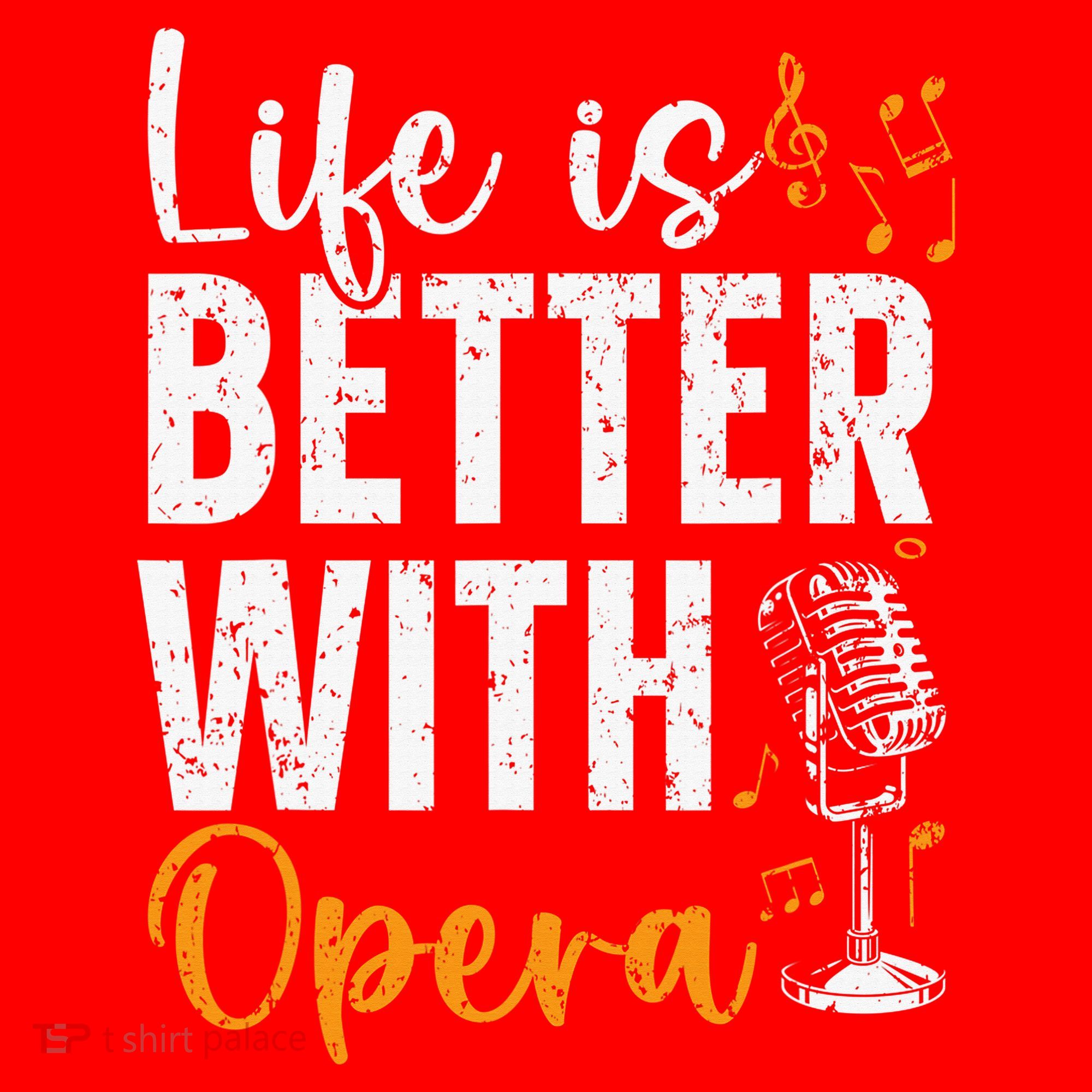 Life Is Better With Opera Music Voice Theater Opera Singer Santa Hat
