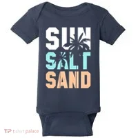 Life Is Better At The Beach Vacation Sun Salt Sand Baby Bodysuit thumb 0