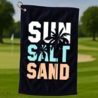 Life Is Better At The Beach Vacation Sun Salt Sand Golf Towel thumb 1