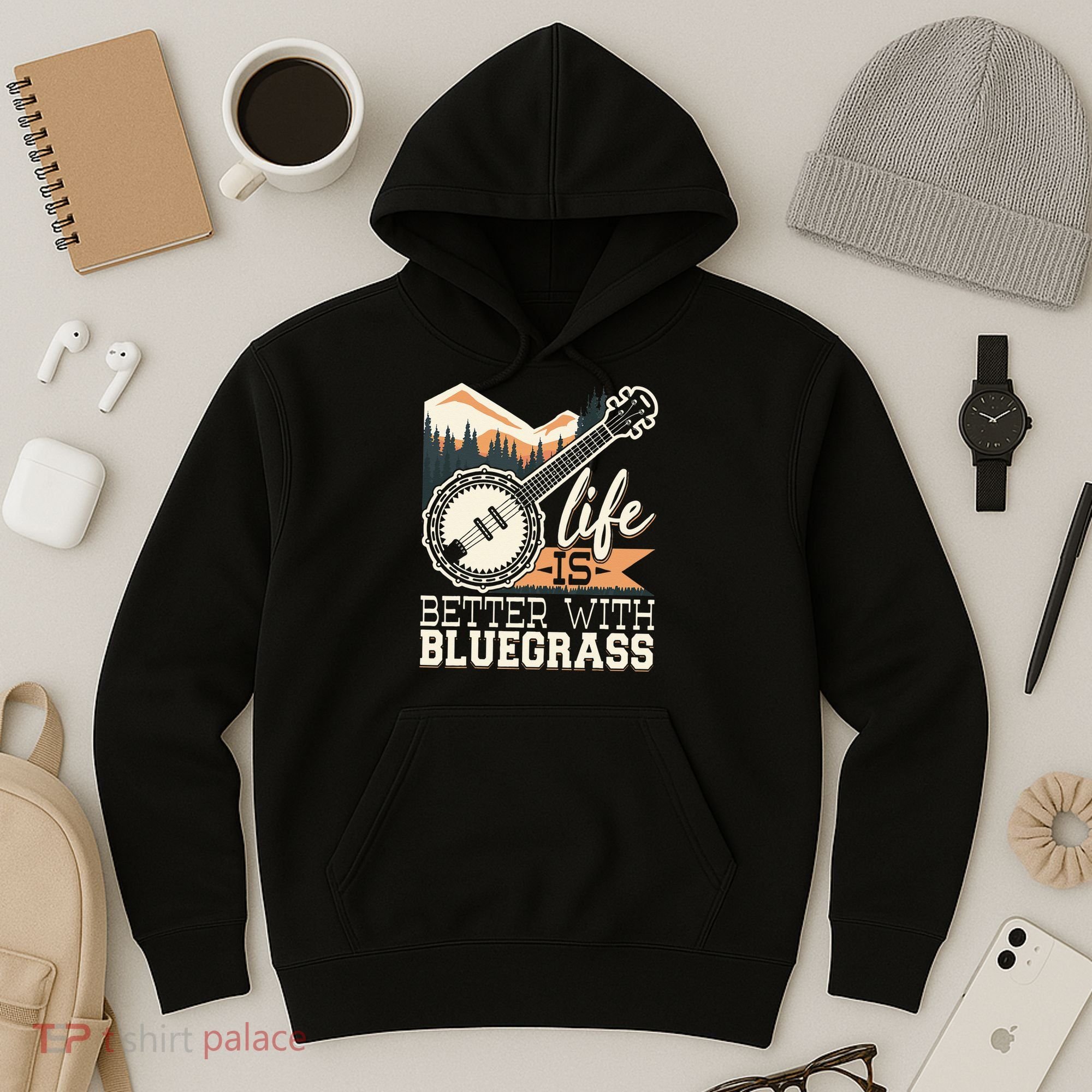 Life Is Better With Bluegrass Banjo Player Musician Hoodie