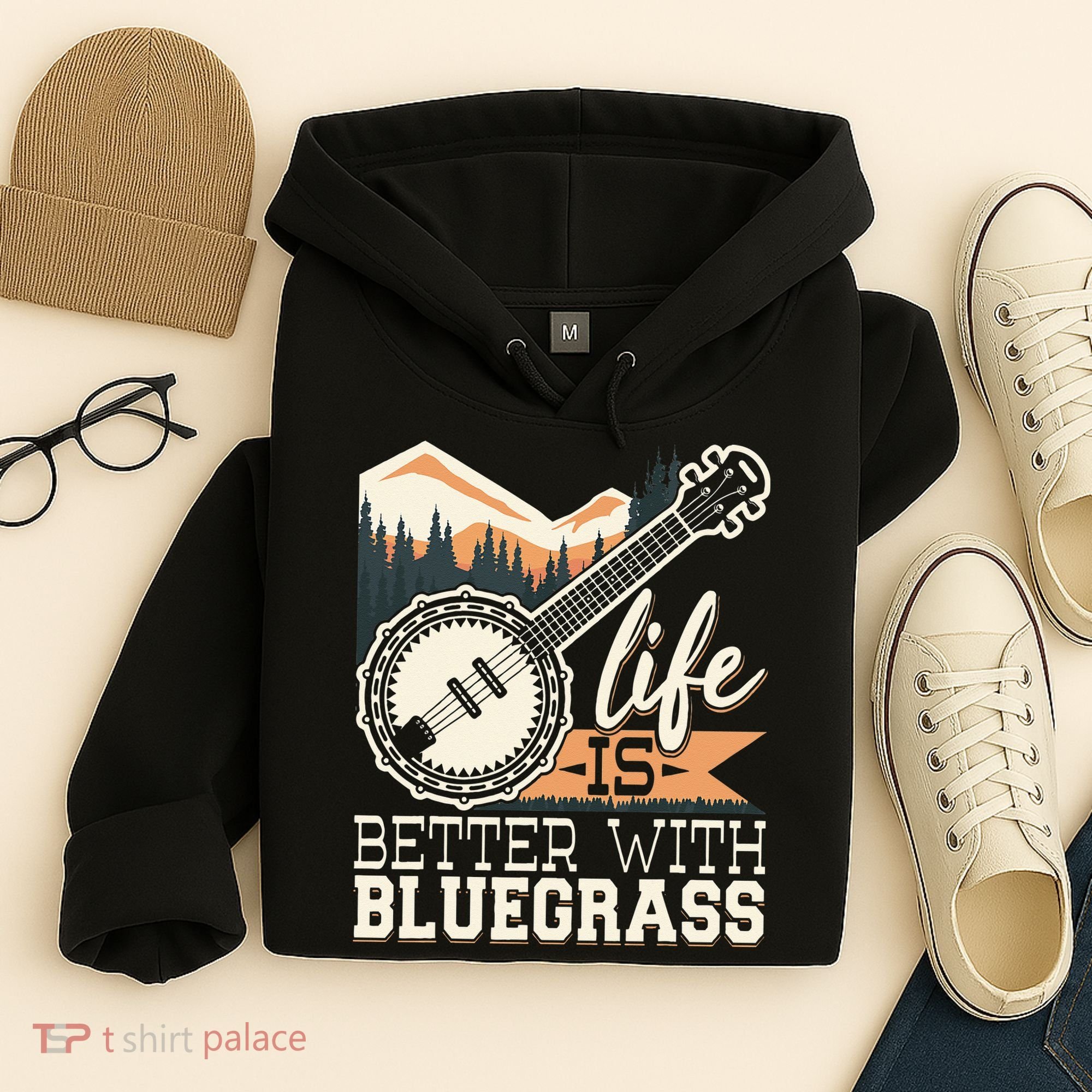 Life Is Better With Bluegrass Banjo Player Musician Hoodie