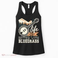 Life Is Better With Bluegrass Banjo Player Musician Women's Tank Top thumb 0