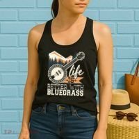 Life Is Better With Bluegrass Banjo Player Musician Women's Tank Top thumb 2