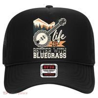 Life Is Better With Bluegrass Banjo Player Musician Hat thumb 0