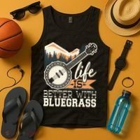 Life Is Better With Bluegrass Banjo Player Musician Tank Top thumb 4