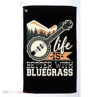 Life Is Better With Bluegrass Banjo Player Musician Golf Towel thumb 0