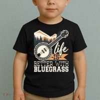 Life Is Better With Bluegrass Banjo Player Musician Toddler T-Shirt thumb 2
