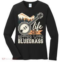Life Is Better With Bluegrass Banjo Player Musician Women's Long Sleeve Shirt thumb 0
