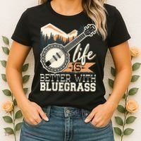 Life Is Better With Bluegrass Banjo Player Musician Women's T-Shirt thumb 2