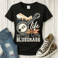 Life Is Better With Bluegrass Banjo Player Musician Women's T-Shirt thumb 3