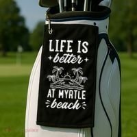 Life Is Better At Myrtle Beach Matching Family Spring Trip Gift Golf Towel thumb 2