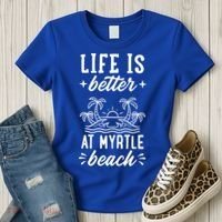 Life Is Better At Myrtle Beach Matching Family Spring Trip Gift Women's T-Shirt thumb 3