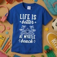 Life Is Better At Myrtle Beach Matching Family Spring Trip Gift Kids T-Shirt thumb 3