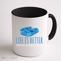 Life Is Better Pontoon Captain At The Lake Boat Meaningful Gift Coffee Mug thumb 1