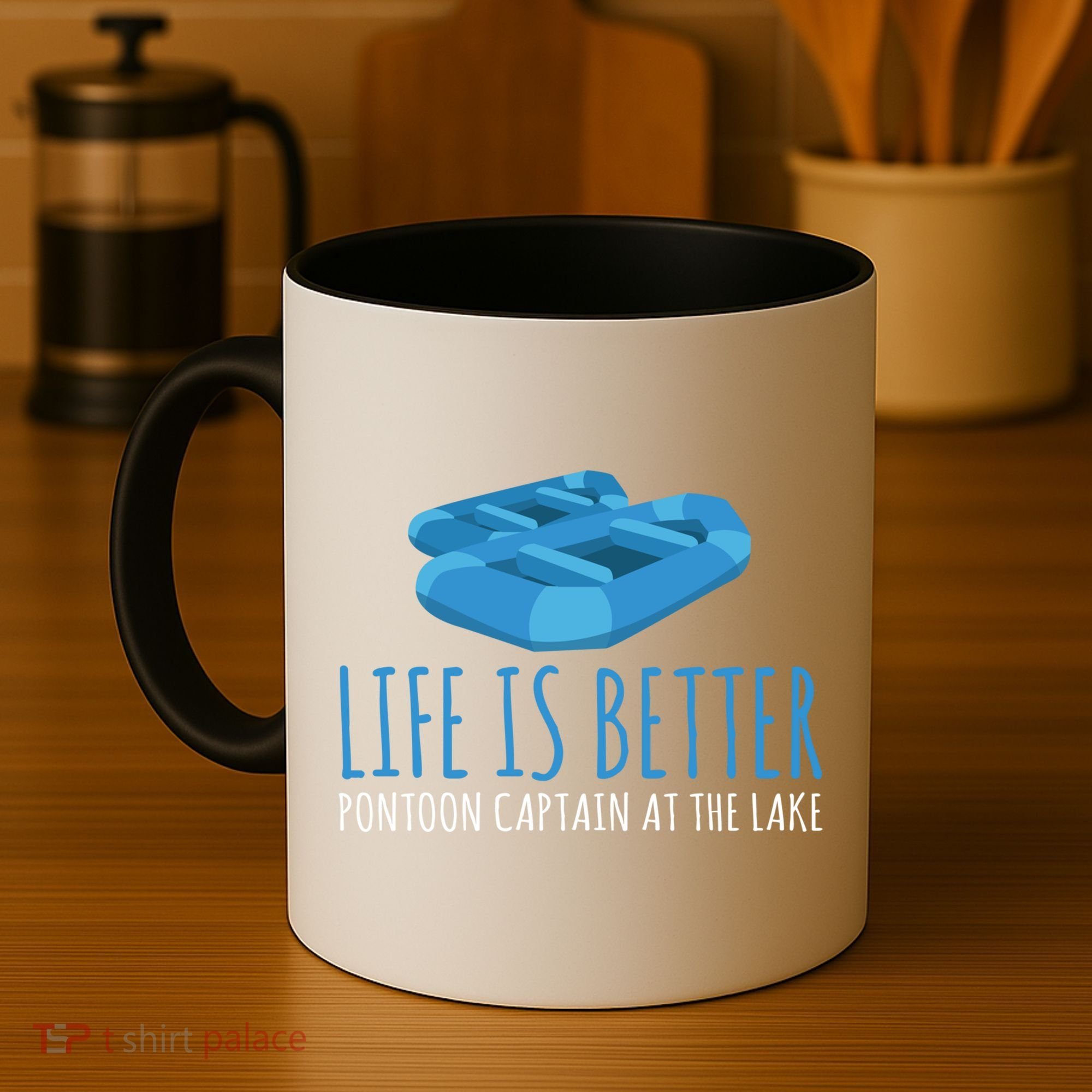 Life Is Better Pontoon Captain At The Lake Boat Meaningful Gift Coffee Mug