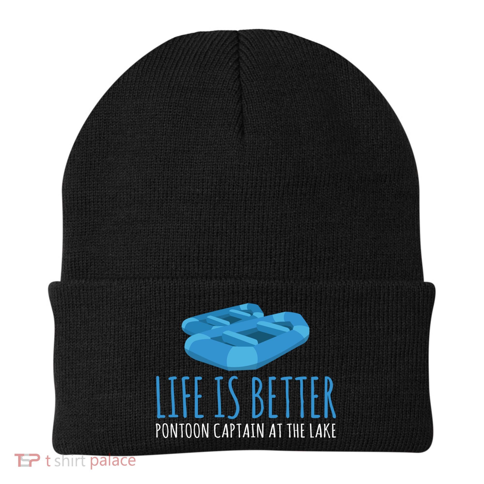 Life Is Better Pontoon Captain At The Lake Boat Meaningful Gift Beanie