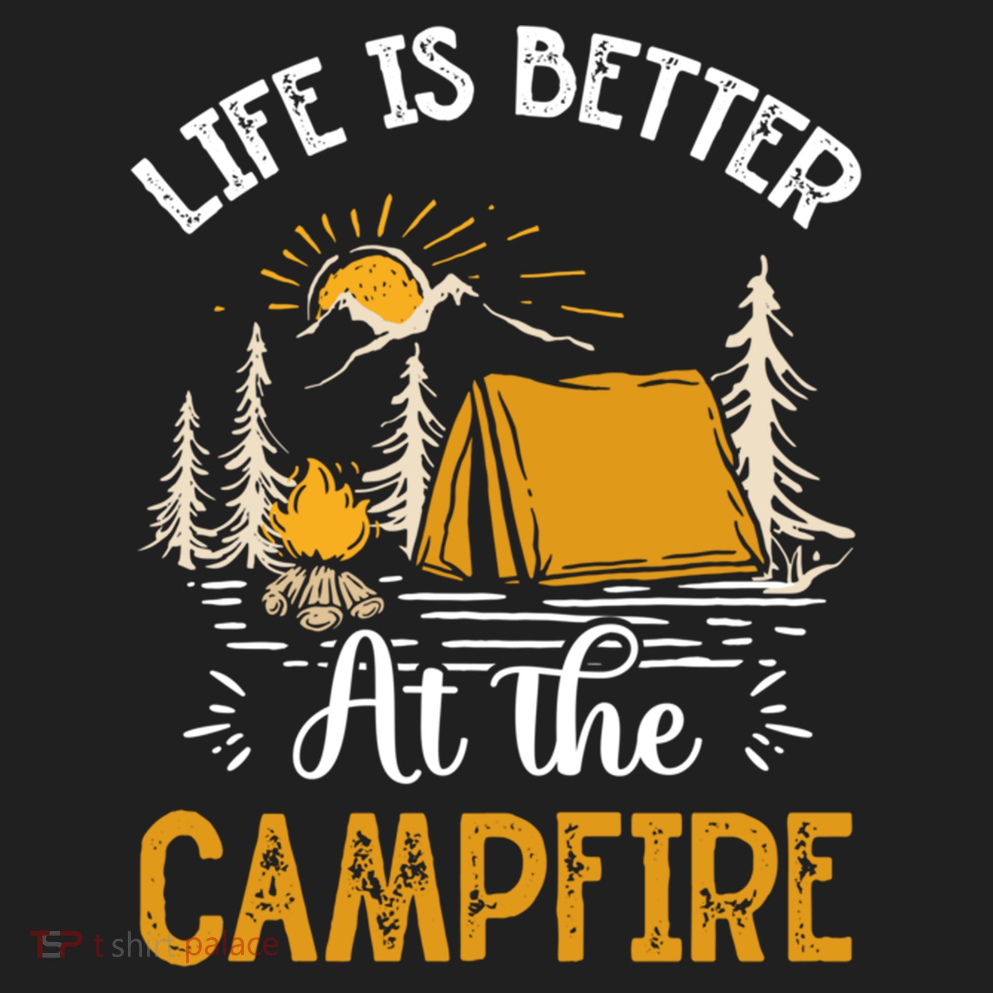 Life Is Better At The Campfire Meaningful Gift Golf Towel
