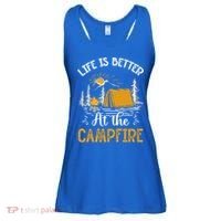 Life Is Better At The Campfire Meaningful Gift Ladies Essential Flowy Tank thumb 0
