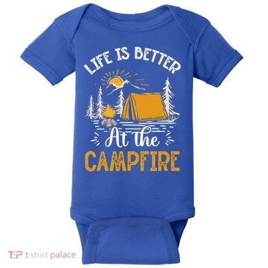 Life Is Better At The Campfire Meaningful Gift Baby Bodysuit