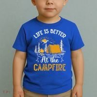 Life Is Better At The Campfire Meaningful Gift Toddler T-Shirt thumb 2
