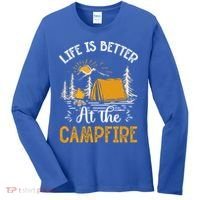 Life Is Better At The Campfire Meaningful Gift Women's Long Sleeve Shirt thumb 0