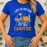 Life Is Better At The Campfire Meaningful Gift Women's T-Shirt thumb 2