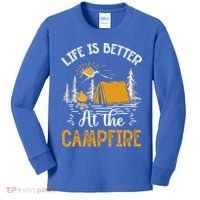Life Is Better At The Campfire Meaningful Gift Kids Long Sleeve Shirt thumb 0