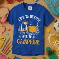 Life Is Better At The Campfire Meaningful Gift Kids T-Shirt thumb 3