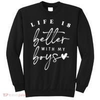 Life Is Better With My Boy Mom Boy Mama Mothers Day Sweatshirt thumb 0