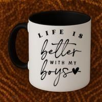 Life Is Better With My Boy Mom Boy Mama Mothers Day Coffee Mug thumb 2