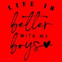 Life Is Better With My Boy Mom Boy Mama Mothers Day Santa Hat thumb 1