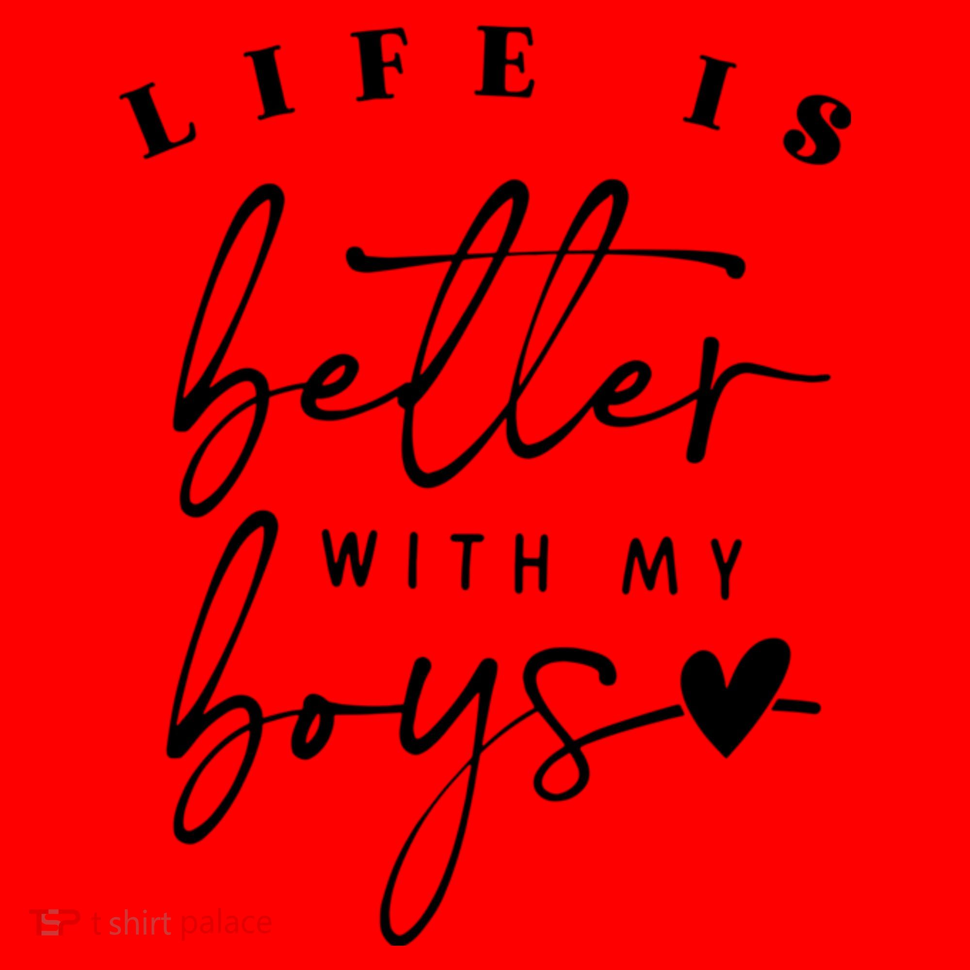 Life Is Better With My Boy Mom Boy Mama Mothers Day Santa Hat