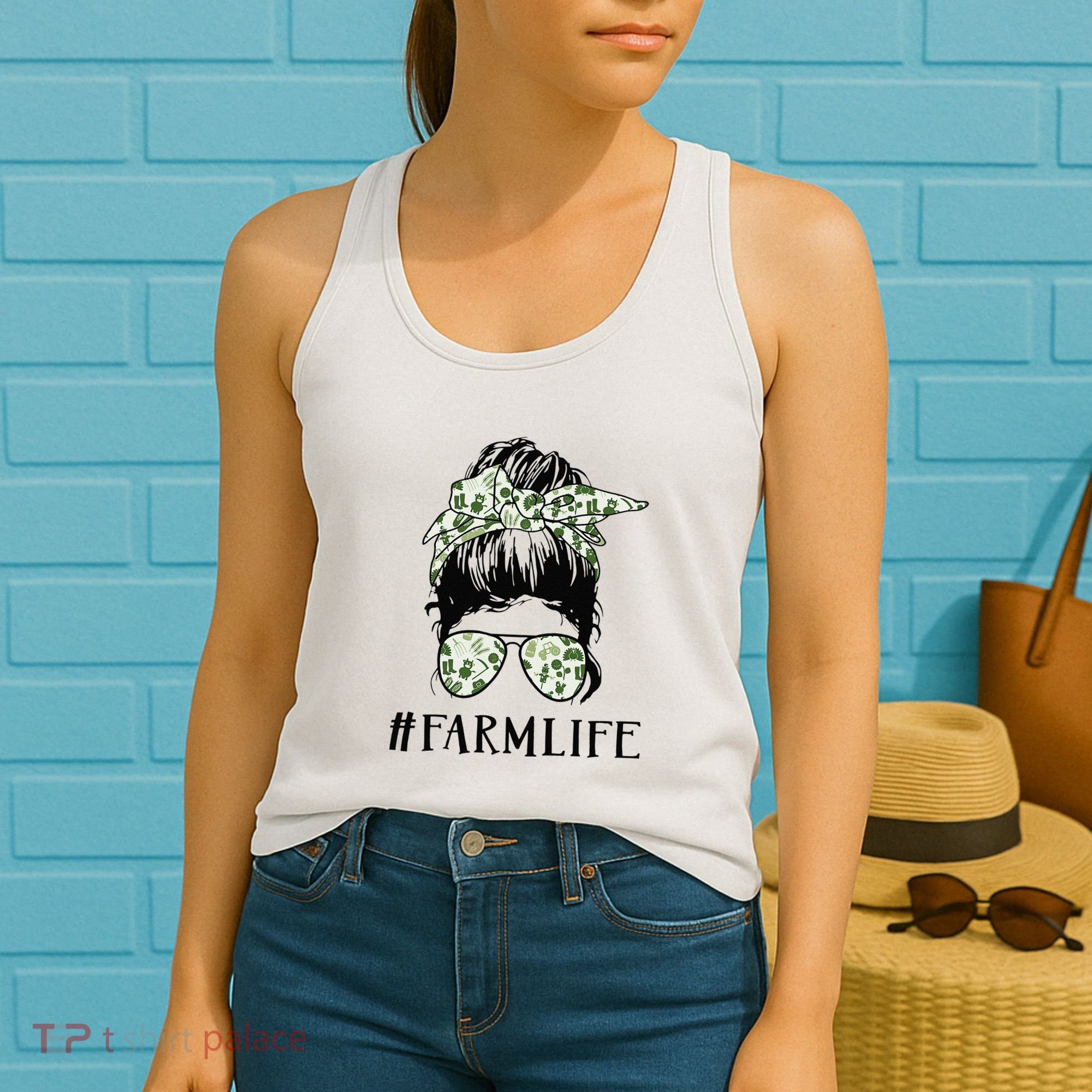 Life Is Better On The Farm Cute Animals Country Farmer Women's Tank Top