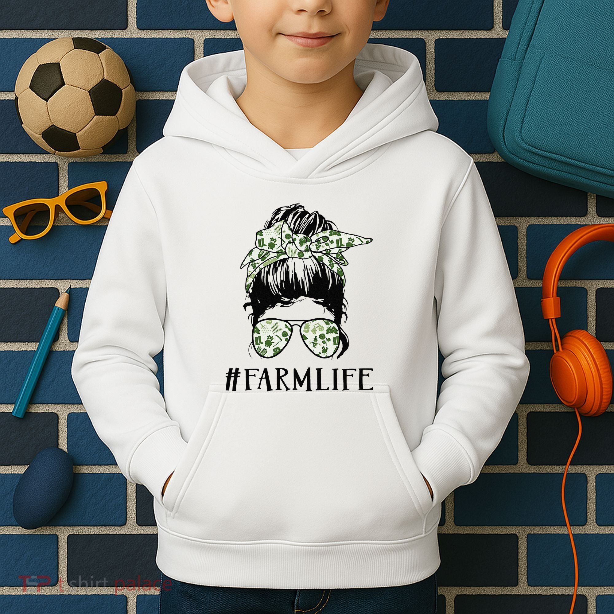 Life Is Better On The Farm Cute Animals Country Farmer Kids Hoodie