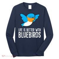 Life Is Better With Bluebirds Premium Long Sleeve Shirt thumb 0