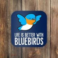 Life Is Better With Bluebirds Premium Coaster thumb 0