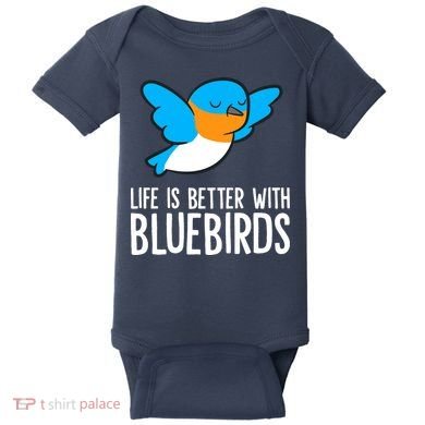 Life Is Better With Bluebirds Premium Baby Bodysuit