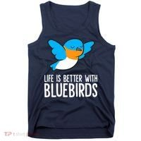 Life Is Better With Bluebirds Premium Tank Top thumb 0