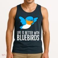 Life Is Better With Bluebirds Premium Tank Top thumb 3