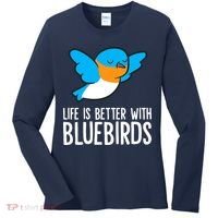 Life Is Better With Bluebirds Premium Women's Long Sleeve Shirt thumb 0