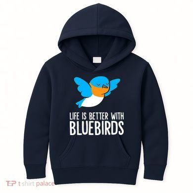 Life Is Better With Bluebirds Premium Kids Hoodie