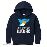 Life Is Better With Bluebirds Premium Kids Hoodie thumb 0