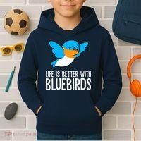 Life Is Better With Bluebirds Premium Kids Hoodie thumb 2
