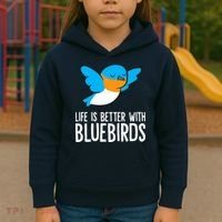 Life Is Better With Bluebirds Premium Kids Hoodie thumb 3