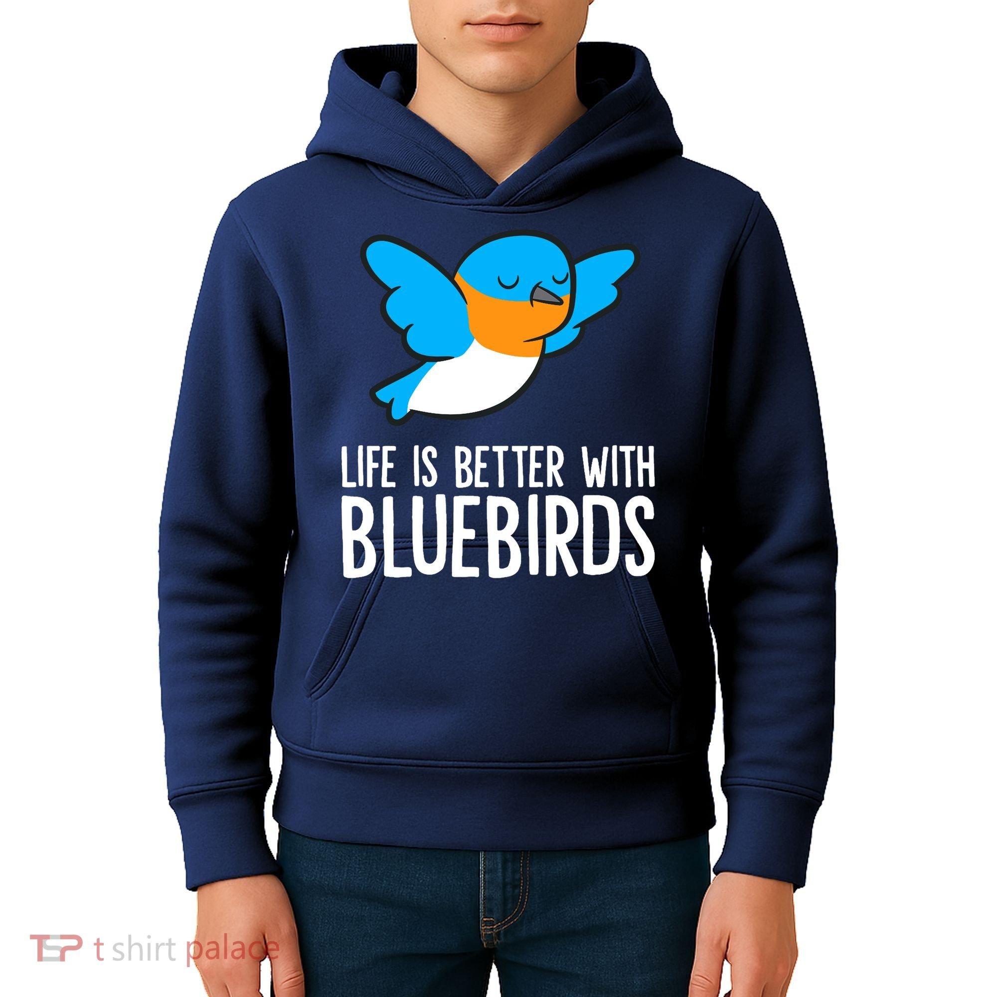 Life Is Better With Bluebirds Premium Kids Hoodie